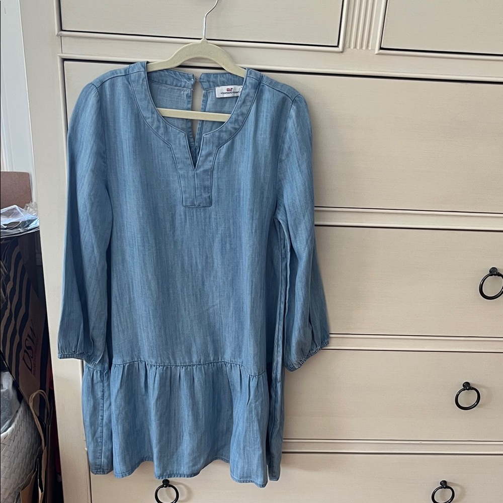 Girls Blue Denim Vineyard Vines Dress